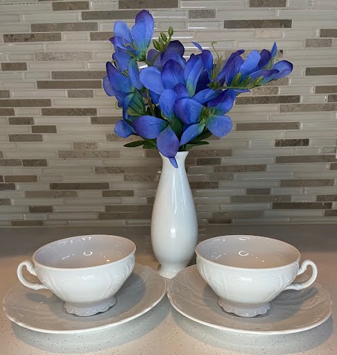 Hearts to Thine Cups and Saucer set